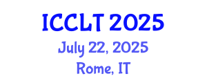 International Conference on Cognitive Linguistics and Translation (ICCLT) July 22, 2025 - Rome, Italy