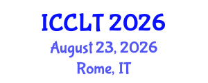 International Conference on Cognitive Linguistics and Translation (ICCLT) August 23, 2026 - Rome, Italy