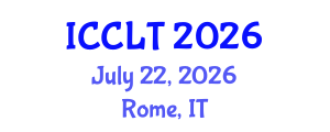 International Conference on Cognitive Linguistics and Translation (ICCLT) July 22, 2026 - Rome, Italy