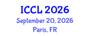 International Conference on Cognitive Linguistics (ICCL) September 20, 2026 - Paris, France