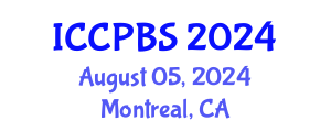 International Conference on Cognitive, Psychological and Behavioral Sciences (ICCPBS) August 05, 2024 - Montreal, Canada
