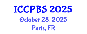 International Conference on Cognitive, Psychological and Behavioral Sciences (ICCPBS) October 28, 2025 - Paris, France