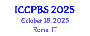 International Conference on Cognitive, Psychological and Behavioral Sciences (ICCPBS) October 18, 2025 - Rome, Italy
