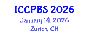 International Conference on Cognitive, Psychological and Behavioral Sciences (ICCPBS) January 14, 2026 - Zurich, Switzerland