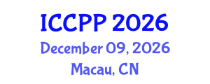 International Conference on Cognitive Psychology and Psycholinguistics (ICCPP) December 09, 2026 - Macau, China International Conference on Cognitive Psychology and Psycholinguistics (ICCPP) December 09, 2026 - Macau, China