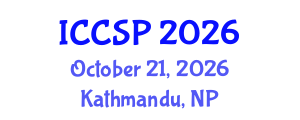 International Conference on Cognitive Science and Psychology (ICCSP) October 21, 2026 - Kathmandu, Nepal International Conference on Cognitive Science and Psychology (ICCSP) October 21, 2026 - Kathmandu, Nepal