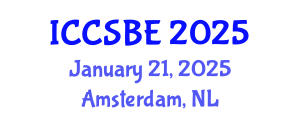 International Conference on Cognitive, Social and Behavioural Sciences (ICCSBE) January 21, 2025 - Amsterdam, Netherlands