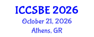 International Conference on Cognitive, Social and Behavioural Sciences (ICCSBE) October 21, 2026 - Athens, Greece