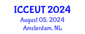 International Conference on Combustion, Energy Utilisation and Thermodynamics (ICCEUT) August 05, 2024 - Amsterdam, Netherlands