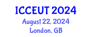 International Conference on Combustion, Energy Utilisation and Thermodynamics (ICCEUT) August 22, 2024 - London, United Kingdom