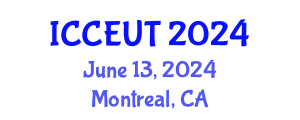 International Conference on Combustion, Energy Utilisation and Thermodynamics (ICCEUT) June 13, 2024 - Montreal, Canada