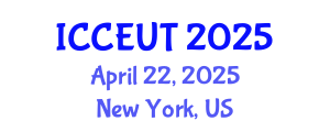 International Conference on Combustion, Energy Utilisation and Thermodynamics (ICCEUT) April 22, 2025 - New York, United States