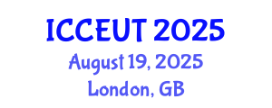 International Conference on Combustion, Energy Utilisation and Thermodynamics (ICCEUT) August 19, 2025 - London, United Kingdom