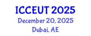 International Conference on Combustion, Energy Utilisation and Thermodynamics (ICCEUT) December 20, 2025 - Dubai, United Arab Emirates