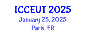 International Conference on Combustion, Energy Utilisation and Thermodynamics (ICCEUT) January 25, 2025 - Paris, France