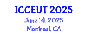 International Conference on Combustion, Energy Utilisation and Thermodynamics (ICCEUT) June 14, 2025 - Montreal, Canada
