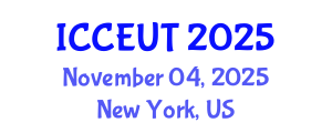 International Conference on Combustion, Energy Utilisation and Thermodynamics (ICCEUT) November 04, 2025 - New York, United States