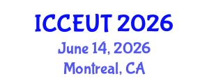 International Conference on Combustion, Energy Utilisation and Thermodynamics (ICCEUT) June 14, 2026 - Montreal, Canada