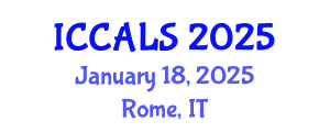 International Conference on Communication and Linguistics Studies (ICCALS) January 18, 2025 - Rome, Italy