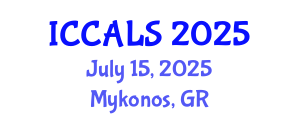 International Conference on Communication and Linguistics Studies (ICCALS) July 15, 2025 - Mykonos, Greece