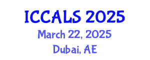 International Conference on Communication and Linguistics Studies (ICCALS) March 22, 2025 - Dubai, United Arab Emirates