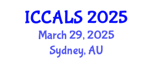 International Conference on Communication and Linguistics Studies (ICCALS) March 29, 2025 - Sydney, Australia