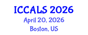 International Conference on Communication and Linguistics Studies (ICCALS) April 20, 2026 - Boston, United States International Conference on Communication and Linguistics Studies (ICCALS) April 20, 2026 - Boston, United States