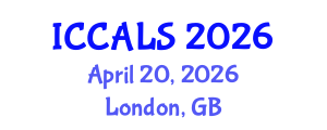 International Conference on Communication and Linguistics Studies (ICCALS) April 20, 2026 - London, United Kingdom International Conference on Communication and Linguistics Studies (ICCALS) April 20, 2026 - London, United Kingdom