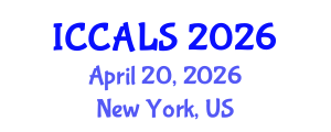 International Conference on Communication and Linguistics Studies (ICCALS) April 20, 2026 - New York, United States International Conference on Communication and Linguistics Studies (ICCALS) April 20, 2026 - New York, United States