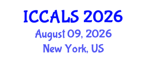 International Conference on Communication and Linguistics Studies (ICCALS) August 09, 2026 - New York, United States International Conference on Communication and Linguistics Studies (ICCALS) August 09, 2026 - New York, United States