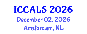 International Conference on Communication and Linguistics Studies (ICCALS) December 02, 2026 - Amsterdam, Netherlands International Conference on Communication and Linguistics Studies (ICCALS) December 02, 2026 - Amsterdam, Netherlands