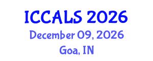 International Conference on Communication and Linguistics Studies (ICCALS) December 09, 2026 - Goa, India International Conference on Communication and Linguistics Studies (ICCALS) December 09, 2026 - Goa, India