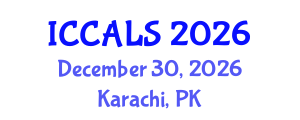 International Conference on Communication and Linguistics Studies (ICCALS) December 30, 2026 - Karachi, Pakistan International Conference on Communication and Linguistics Studies (ICCALS) December 30, 2026 - Karachi, Pakistan