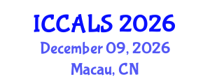 International Conference on Communication and Linguistics Studies (ICCALS) December 09, 2026 - Macau, China International Conference on Communication and Linguistics Studies (ICCALS) December 09, 2026 - Macau, China