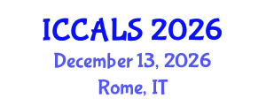 International Conference on Communication and Linguistics Studies (ICCALS) December 13, 2026 - Rome, Italy International Conference on Communication and Linguistics Studies (ICCALS) December 13, 2026 - Rome, Italy