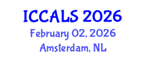 International Conference on Communication and Linguistics Studies (ICCALS) February 02, 2026 - Amsterdam, Netherlands International Conference on Communication and Linguistics Studies (ICCALS) February 02, 2026 - Amsterdam, Netherlands
