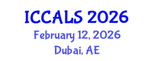 International Conference on Communication and Linguistics Studies (ICCALS) February 12, 2026 - Dubai, United Arab Emirates International Conference on Communication and Linguistics Studies (ICCALS) February 12, 2026 - Dubai, United Arab Emirates