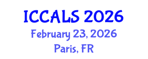 International Conference on Communication and Linguistics Studies (ICCALS) February 23, 2026 - Paris, France International Conference on Communication and Linguistics Studies (ICCALS) February 23, 2026 - Paris, France