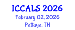 International Conference on Communication and Linguistics Studies (ICCALS) February 02, 2026 - Pattaya, Thailand International Conference on Communication and Linguistics Studies (ICCALS) February 02, 2026 - Pattaya, Thailand