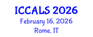 International Conference on Communication and Linguistics Studies (ICCALS) February 16, 2026 - Rome, Italy International Conference on Communication and Linguistics Studies (ICCALS) February 16, 2026 - Rome, Italy