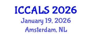 International Conference on Communication and Linguistics Studies (ICCALS) January 19, 2026 - Amsterdam, Netherlands International Conference on Communication and Linguistics Studies (ICCALS) January 19, 2026 - Amsterdam, Netherlands