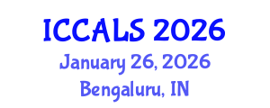 International Conference on Communication and Linguistics Studies (ICCALS) January 26, 2026 - Bengaluru, India International Conference on Communication and Linguistics Studies (ICCALS) January 26, 2026 - Bengaluru, India
