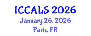 International Conference on Communication and Linguistics Studies (ICCALS) January 26, 2026 - Paris, France