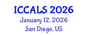 International Conference on Communication and Linguistics Studies (ICCALS) January 12, 2026 - San Diego, United States International Conference on Communication and Linguistics Studies (ICCALS) January 12, 2026 - San Diego, United States