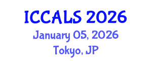 International Conference on Communication and Linguistics Studies (ICCALS) January 05, 2026 - Tokyo, Japan International Conference on Communication and Linguistics Studies (ICCALS) January 05, 2026 - Tokyo, Japan