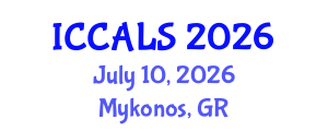 International Conference on Communication and Linguistics Studies (ICCALS) July 10, 2026 - Mykonos, Greece International Conference on Communication and Linguistics Studies (ICCALS) July 10, 2026 - Mykonos, Greece