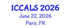 International Conference on Communication and Linguistics Studies (ICCALS) June 22, 2026 - Paris, France International Conference on Communication and Linguistics Studies (ICCALS) June 22, 2026 - Paris, France