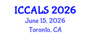 International Conference on Communication and Linguistics Studies (ICCALS) June 15, 2026 - Toronto, Canada International Conference on Communication and Linguistics Studies (ICCALS) June 15, 2026 - Toronto, Canada