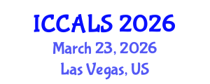 International Conference on Communication and Linguistics Studies (ICCALS) March 23, 2026 - Las Vegas, United States International Conference on Communication and Linguistics Studies (ICCALS) March 23, 2026 - Las Vegas, United States