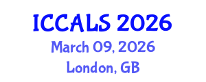 International Conference on Communication and Linguistics Studies (ICCALS) March 09, 2026 - London, United Kingdom International Conference on Communication and Linguistics Studies (ICCALS) March 09, 2026 - London, United Kingdom